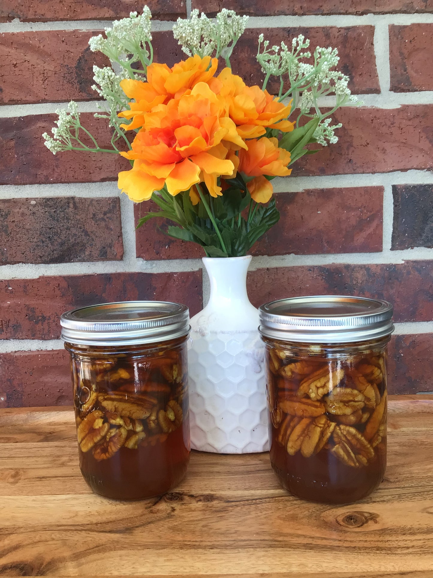 Pint Jar of Texas Wildflower Honey with Pecans